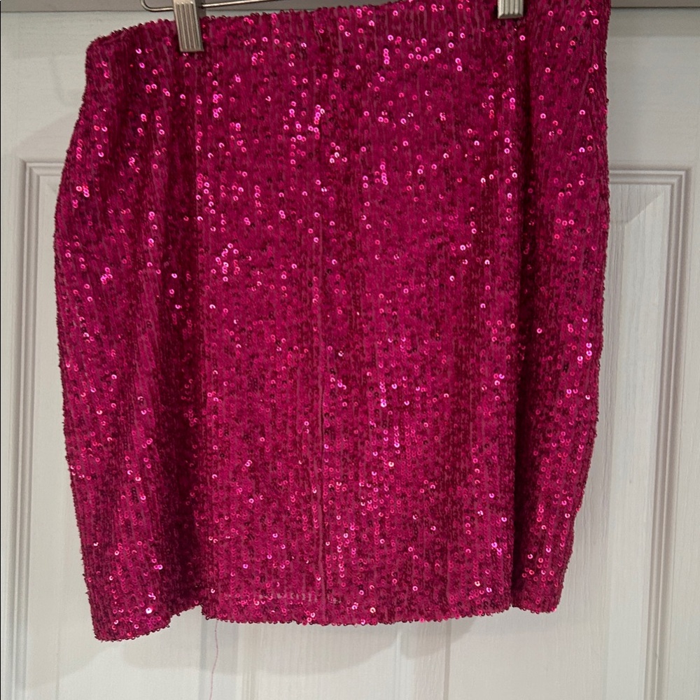 Sparkling Fuchsia Sequin Skirt for Kids